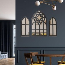 3 Pieces Gothic Wall Mirrors Small Mirrors Decor,Baroque Wall Mirrors Antique