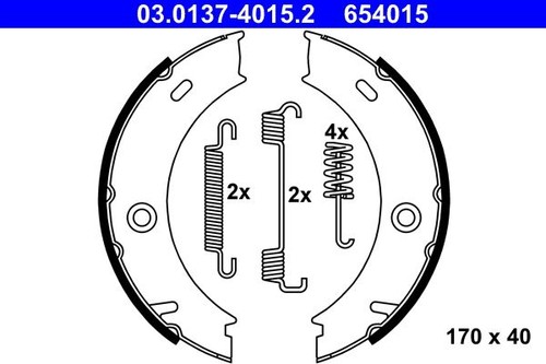 Handbrakeshoe set for mercedes - handbrakeshoe,