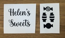 Personalised Sweet Jar Vinyl Decal Label, Sticker, Gift, Treat, Sweets