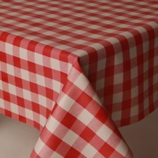 Red Gingham Check White