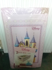 2 DISNEY PRINCESS CARDBOARD ECO STORAGE BOXES. BELLE CINDERELLA SLEEPING BEAUTY