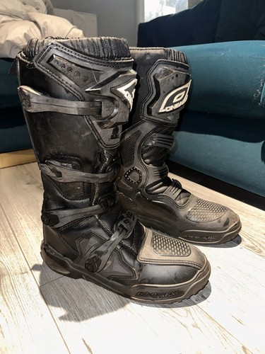 Oneal black white motocross - black,