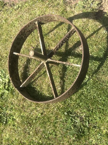 Antique cast iron barrow - cast, wheel