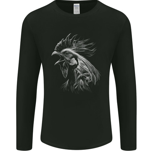 Monochrome rooster farmer - a,