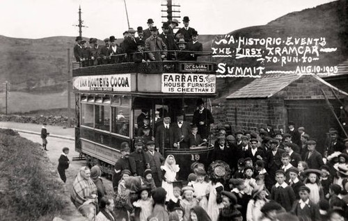 The preston tram 1906 old - the,