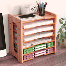 Wooden Desktop File Tray
