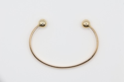 9ct yellow gold torque bangle - yellow,