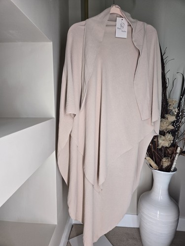 New khimar crepe beige prayer - beige,
