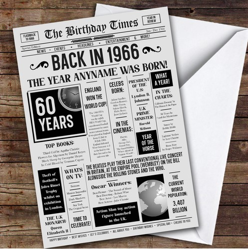 Born 1966 grey newspaper - grey,