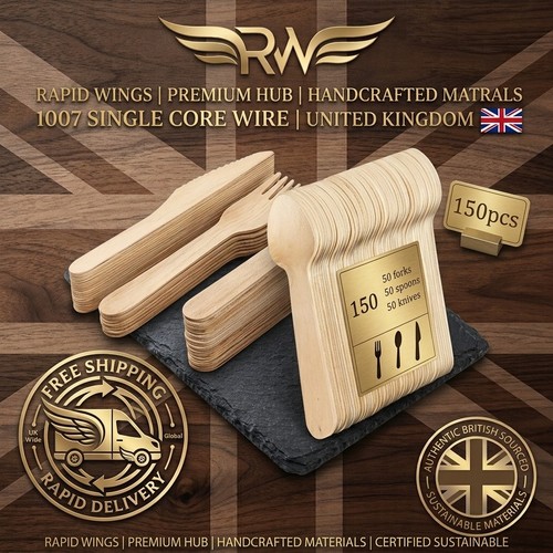 300pc wooden cutlery - wooden, set