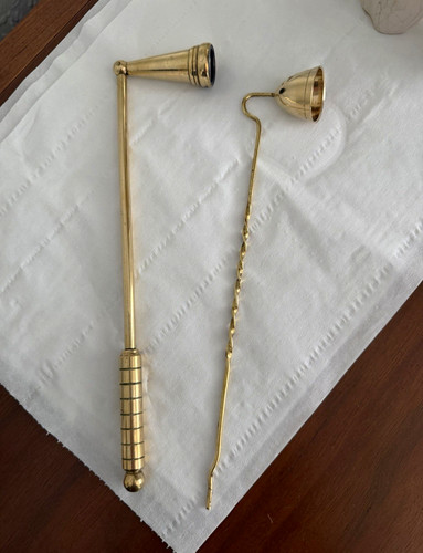 Vintage brass candle snuffer - vintage, &