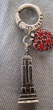Fossil Charm - Empire State Building with red apple covered in stones