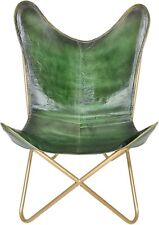 Green Leather Relax Arm Chair