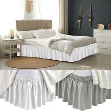 Elasticated bed skirt ruffled - elasticated,