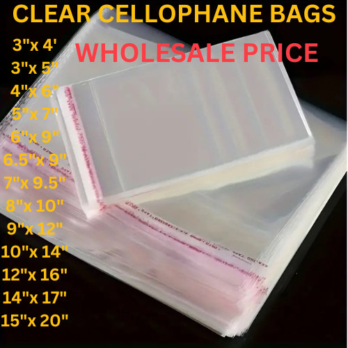Cellophane clear cello bags - cellophane,