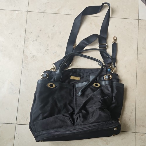 Black mummy changing bag - black, large