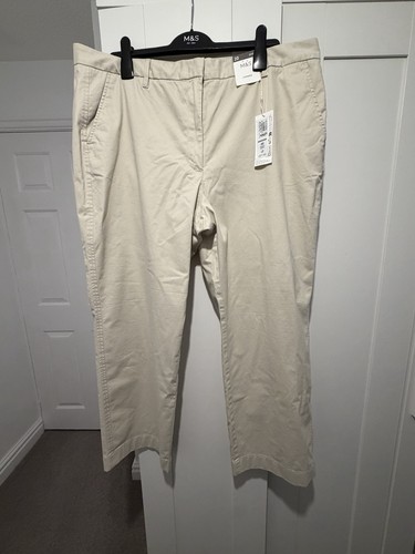 Ladies beige chinos size - m&s,