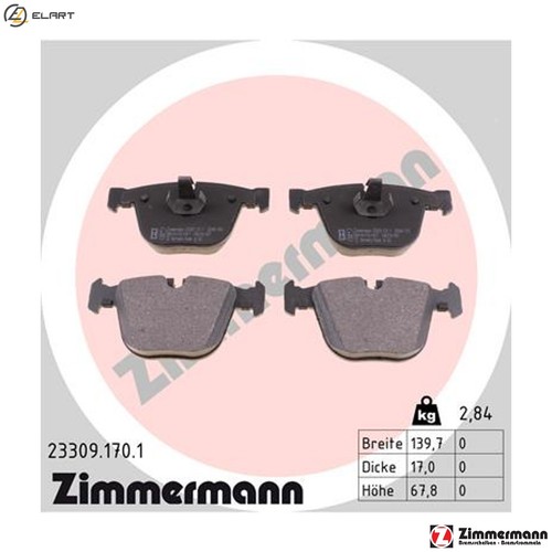 Brake pad set disc - set,