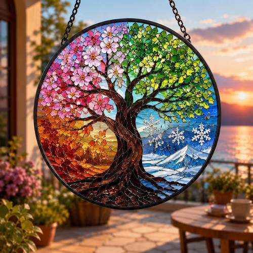 Round stained glass - round,