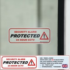 4 x PROTECTED WINDOW STICKERS