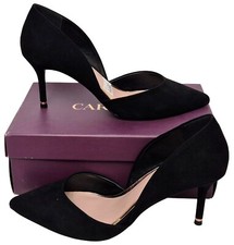 CARVELA Womens Lovely Lady Black Suedette Court Stiletto Heel Shoes MRRP £79.00