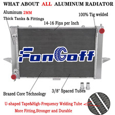 2 Row Aluminum Radiator For 98-2004 1999 Volvo C70 V70 S70 2.3L 2.4L L5 AT