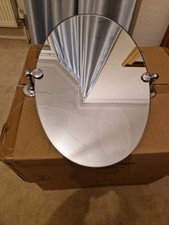 Chrome frameless oval tilting