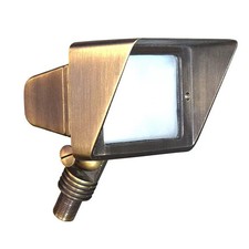 Charleston Cobra Maxi-Flood | 12v Plug & Play Brass Floodlight – Frosted Lens 