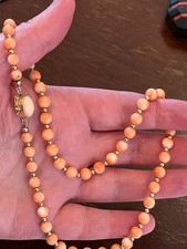 Vintage coral bead necklace - vintage,