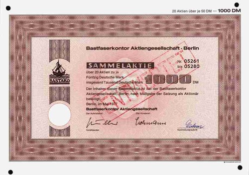 Bastfaserkontor berlin 1977 - berlin,