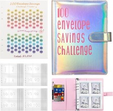 Money Saving Wallet, 100 Envelopes Saving Challenge or 52 Week Saving Challenge,