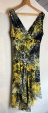 Yellow & Green Boho Mesh Dress, Layered Style, Canadian Designer Artsy M Quirky