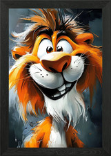 Smiling Cartoon Lion Oil