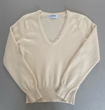 BRORA JUMPER SZ 10 WOMENS CREAM 100% CASHMERE SCOTLAND SOFT SEE DETAIL FIRST