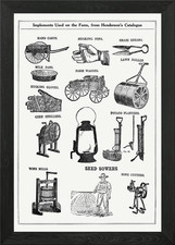 Vintage Farming tools Framed