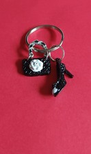 Beautiful 'Handbag & Shoe' Keyring Bagcharm Accessories useful Fab gift🗝️👠👛🖤