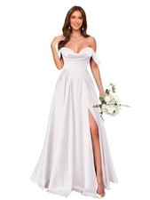Off Shoulder Satin Dresses