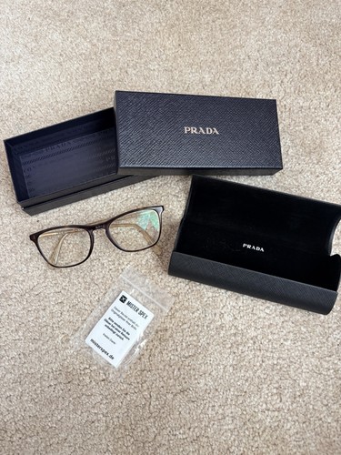 Prada brown glasses - brown, cream