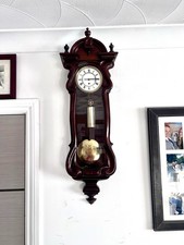 1880 Beautiful Medium Austrian Early Serpentine Vienna Rosewood One Weight Clock