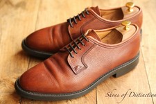 Alfred Sargent Tan Brown Grain Leather Derby Shoes UK 10.5 US 11.5 EU 44.5