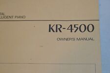 Original Owner's Manual Book Roland KR-4500 Digital Intelligent Piano Keyboard