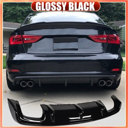 Glossy black rear bumper - black,