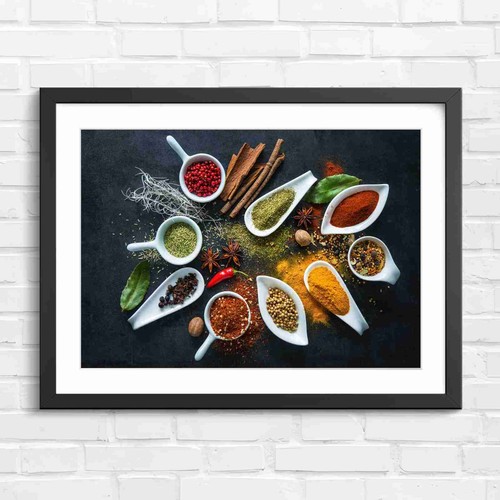 Colorful kitchen spices and - colorful,