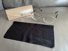 Kylie Minogue Please Stay Gold Full Rim Metal Glasses Frames with Case & Cloth