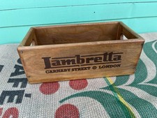 LAMBRETTA STORAGE BOX CRATE MADE FROM RECLAIMED TIMBERS 25.5x12.5x9.5cm