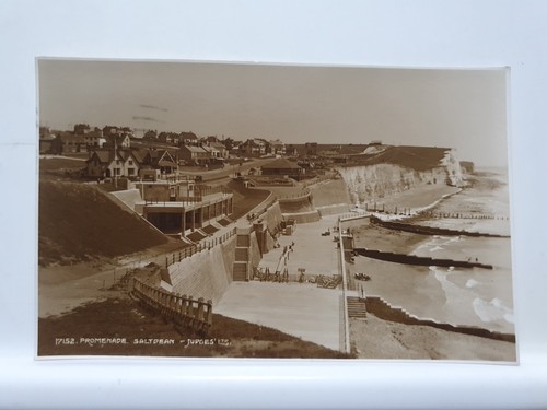 Vintage postcard promenade - vintage, postcard,