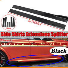 For Vauxhall Opel Astra H J Gloss Black Side Skirts Lip Spoiler Splitter Panel M