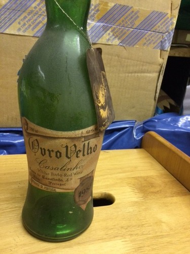 Empty portugese wine bottle - wine,