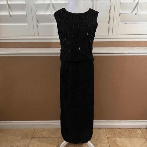 Vintage black piece beaded - piece,