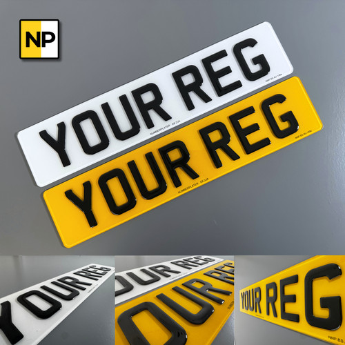 Premium gel number plates - 3d,